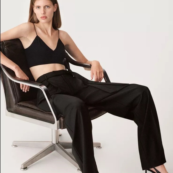 Zara NWT 50th anniversary wool blend trousers with belt 6929/427 - Picture 5 of 10